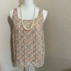 BCBGeneration pink and tan tank top